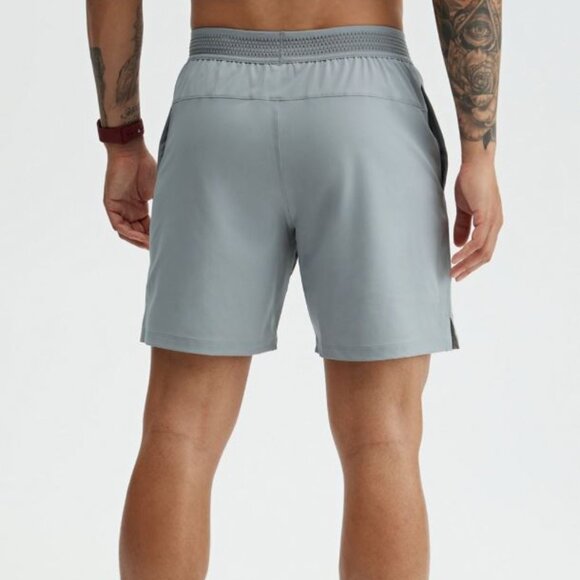 Fabletics Fundamental Shorts Mens Small S Gray Athletic 7" Workout Gym TT13X - Picture 1 of 7